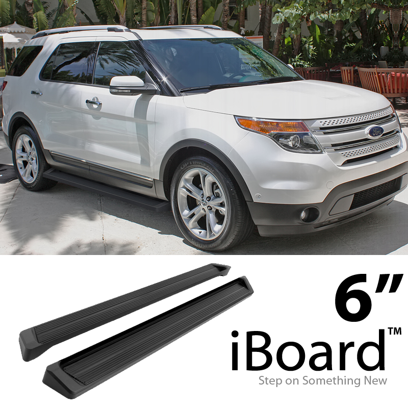 6 Black Eboard Running Boards For 2017 Ford Explorer Sport Image Is Loading 6 034 Black Eboard Running Boards For 2017