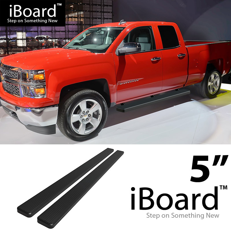 RUNNING BOARDS Black 5" Fit 20072018 Chevy Silverado / GMC Sierra